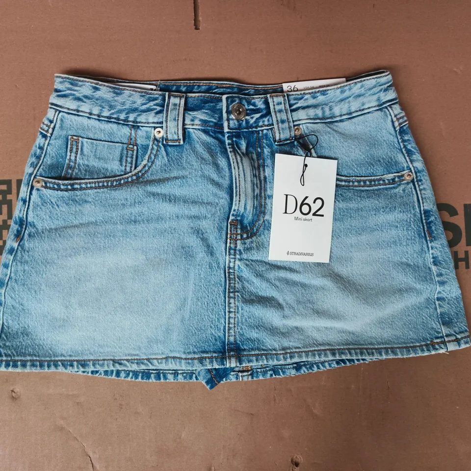 STADIVARIUS D62 MINI SKORT IN BLUE SIZE UK 8