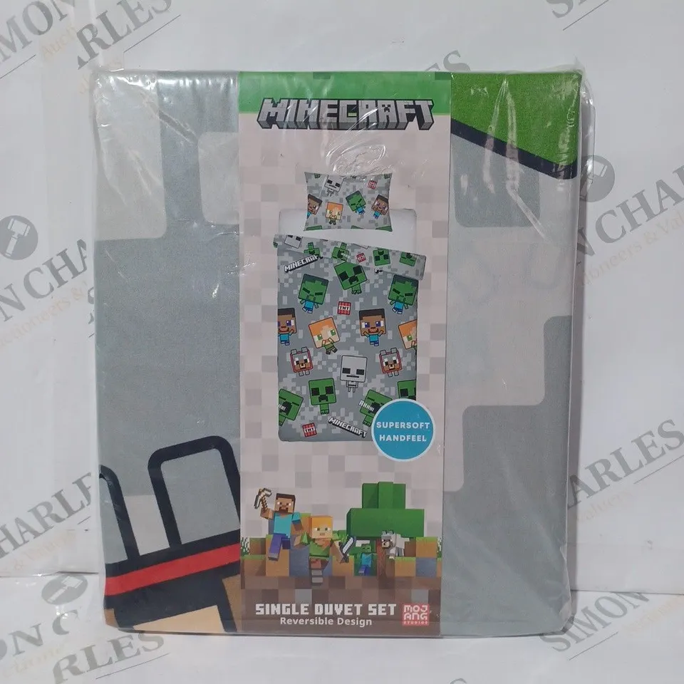 MINECRAFT SINGLE DUVET SET W. REVERSIBLE DESIGN