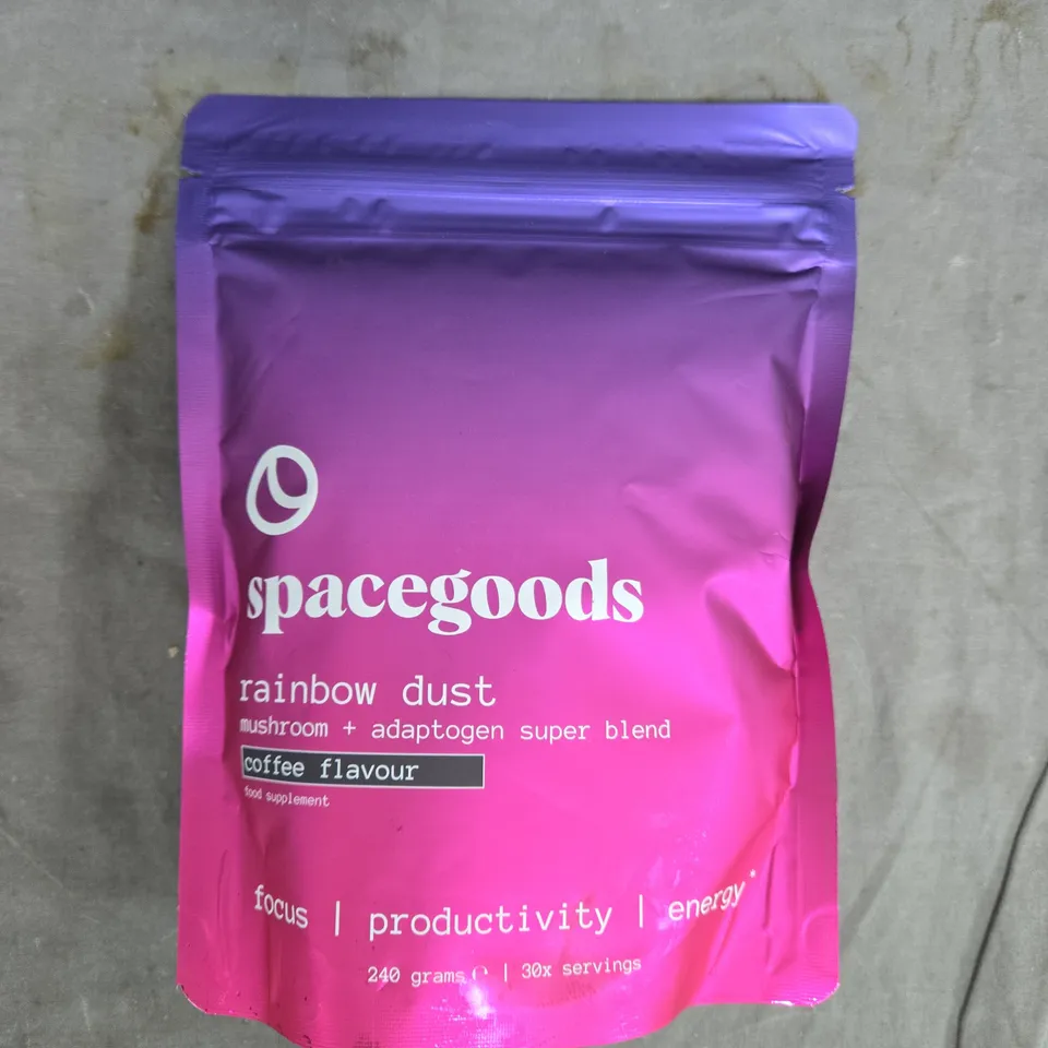 SPACEGOODS RAINBOW DUST MUSHROOM + ADAPTOGEN SUPER BLEND COFFEE FLAVOUR – 240G 