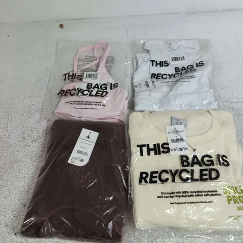 APPROXIMATELY 14 ASSORTED CLOTHING ITEMS IN VARIOUS SIZES, COLOURS & STYLES TO INCLUDE GRAPHIC CREW SEAT, HOLD ME HALTER TWIST BACK, OPEN KNIT MINI DRESS, ETC