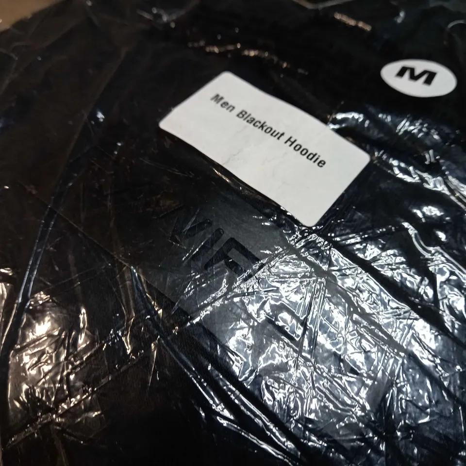 PACKAGED RAWIRON BLACK/LOGO BLACKOUT HOODIE - MEDIUM