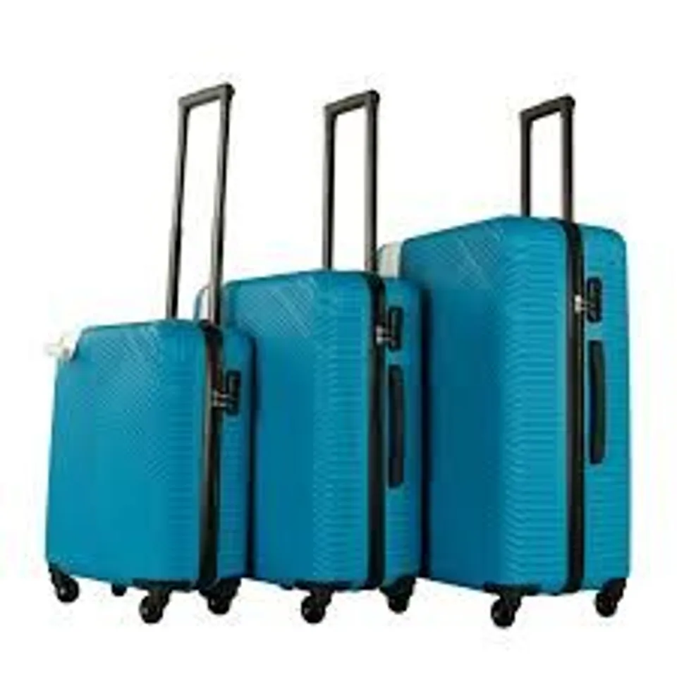 BOXED NEO SET OF ELECTRIC BLUE HARD SHELL LUGGAGE SUITCASE (1 BOX)