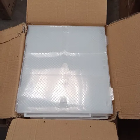 BOXED SHOE STORAGE BOX UNIT - WHITE/TRANSPARENT 