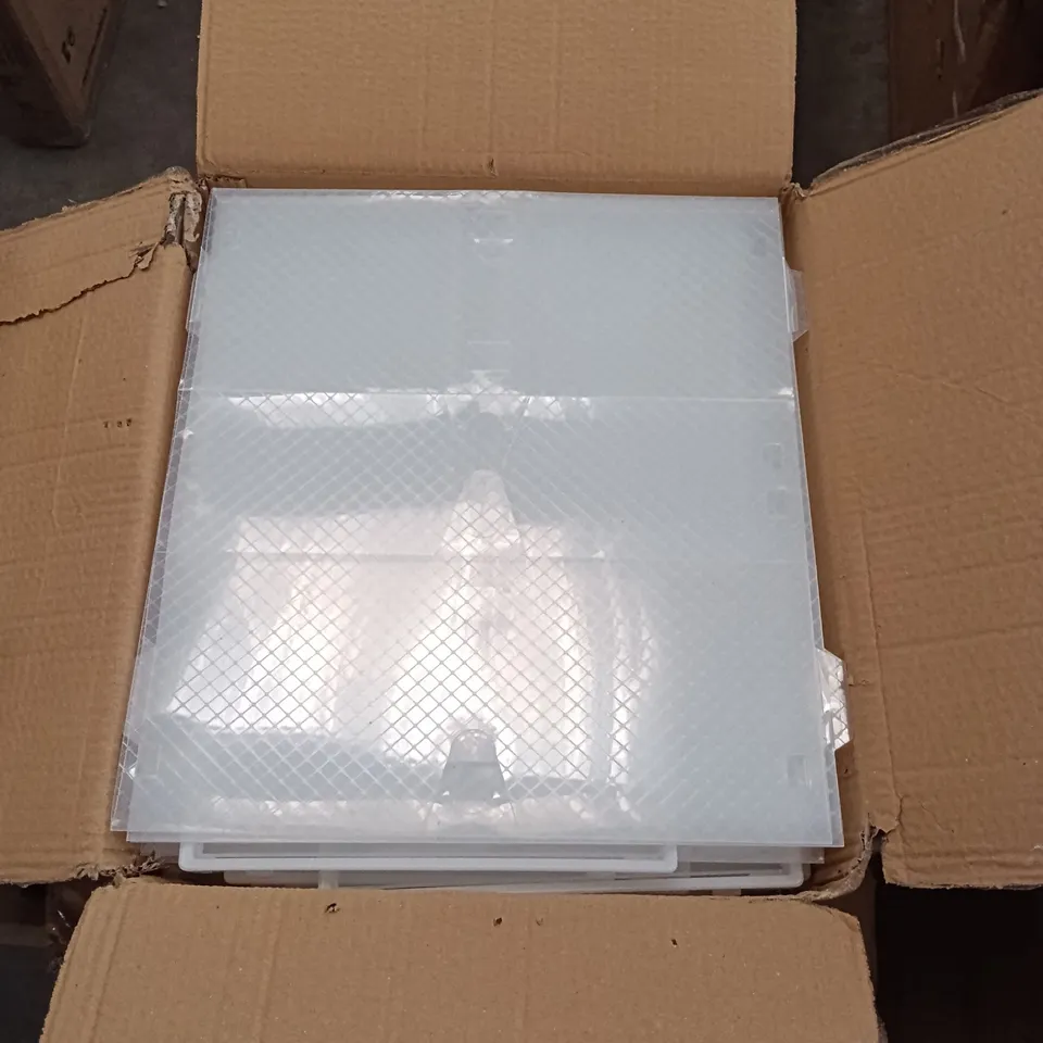BOXED SHOE STORAGE BOX UNIT - WHITE/TRANSPARENT