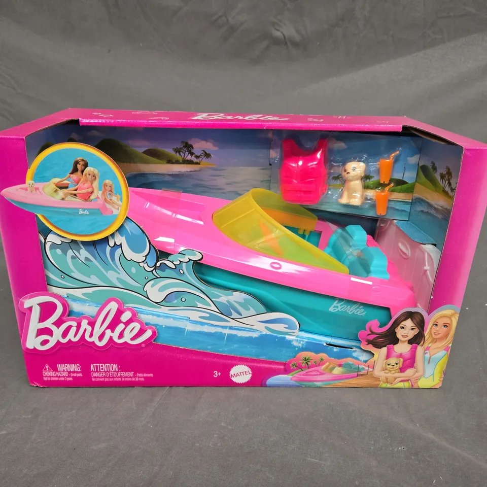 BOXED BARBIE SPEEDBOAT PLAY SET RRP £24.99