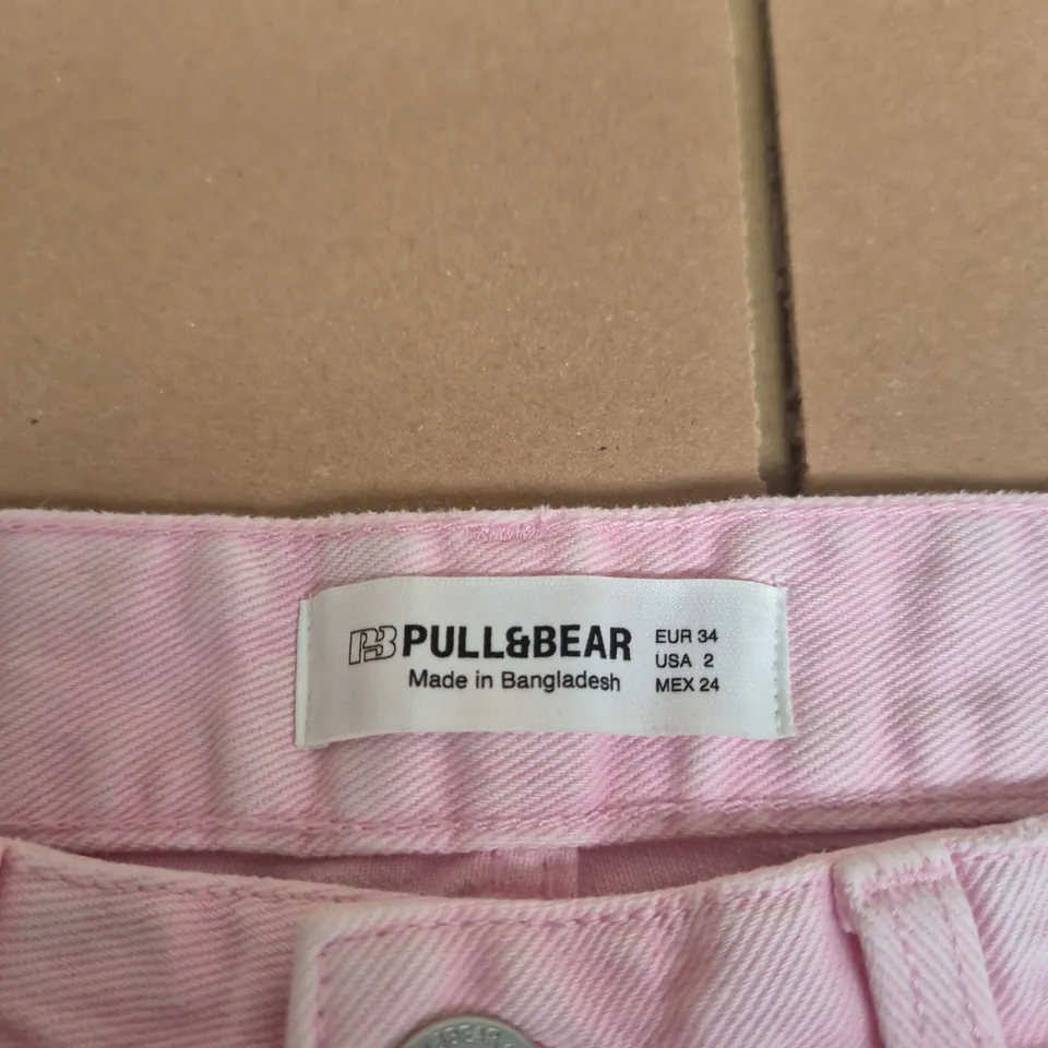 PULL & BEAR PINK JEANS, WOMEN'S – UK 6 (EU 34)