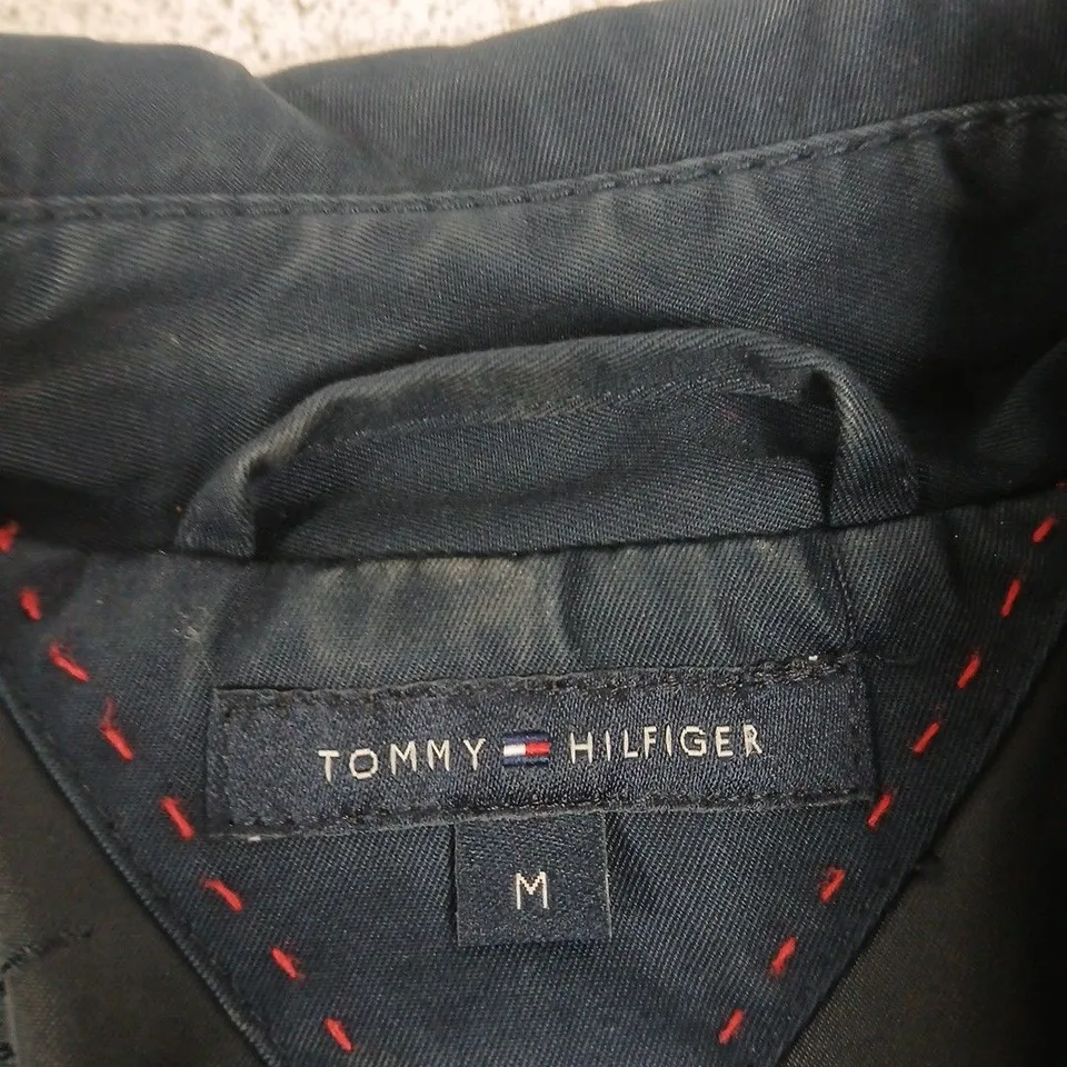 TOMMY HILFIGER NAVY DOUBLE-BREASTED COAT – SIZE M