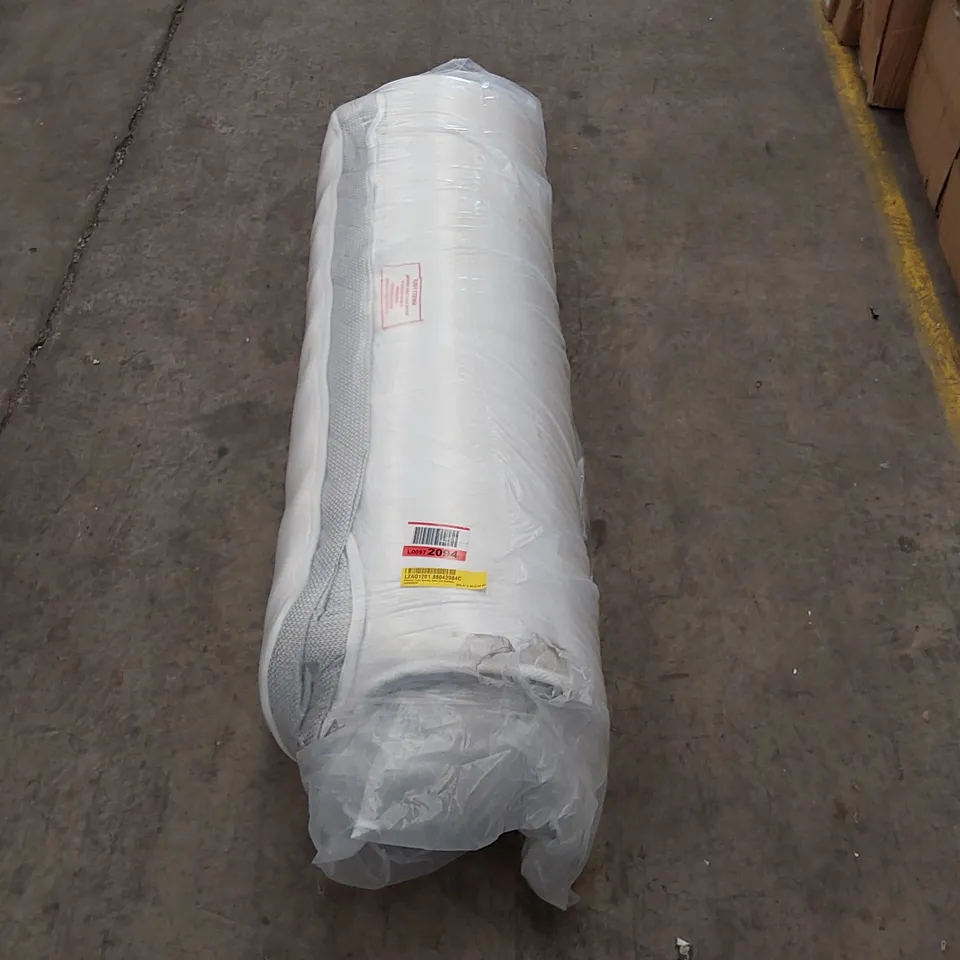 QUALITY BAGGED ROLLED MEMORY FOAM SPRUNG OPEN COIL 4FT MATTRESS 