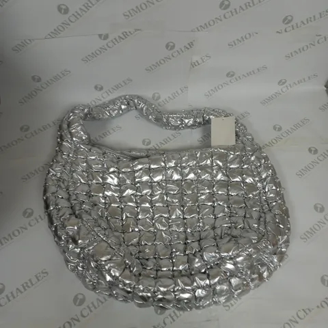 COS SILVER METALLIC HANDBG