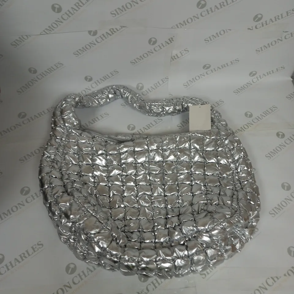 COS SILVER METALLIC HANDBG