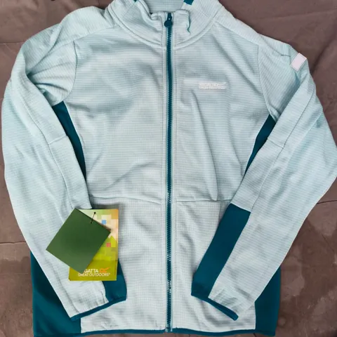 REGATTA HIGHTON KID'S ZIP-UP JACKET IN SEA HAZE SIZE 11-12 YEARS