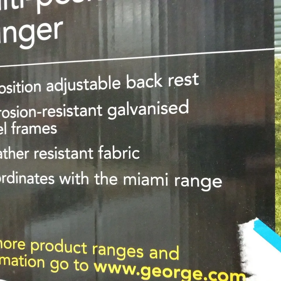 BRAND NEW BOXED MIAMI MULTI POSITION LOUNGER