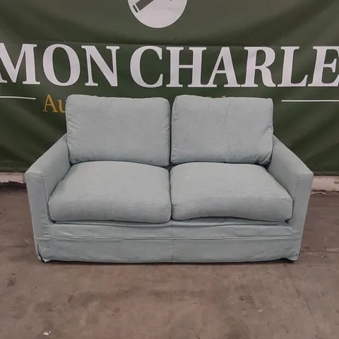 QUALITY DESIGNER GIFFORD 3 SEATER FABRIC UPHOLSTERED SOFA BED - AQUA