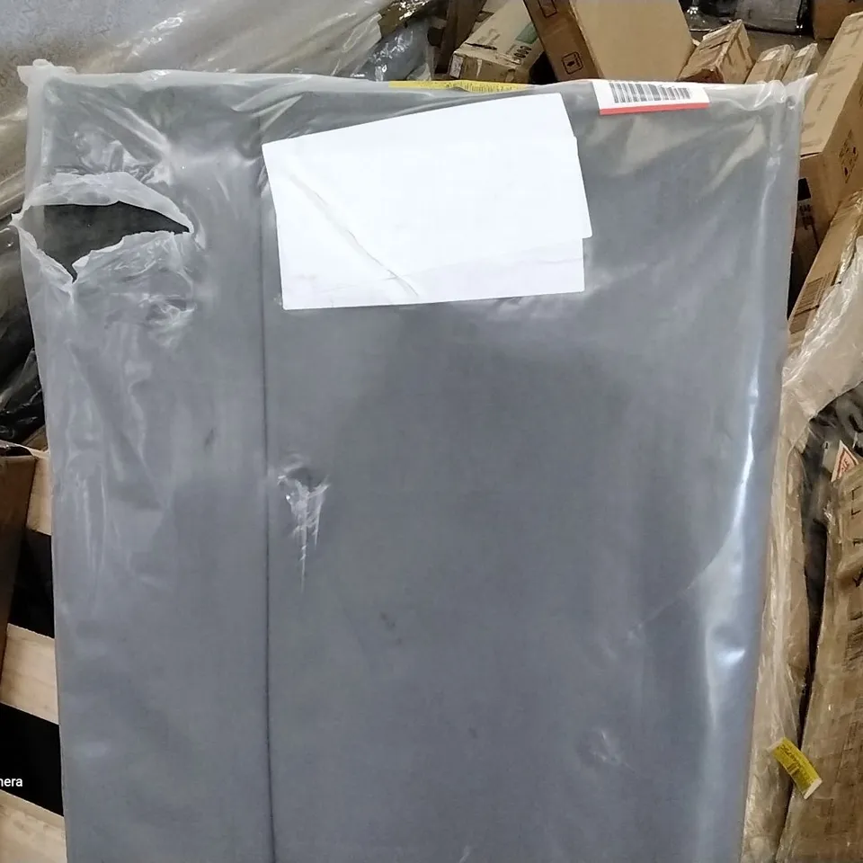 WRAPPEDDESIGNER GREY FABRIC DOUBLE HEADBOARD 