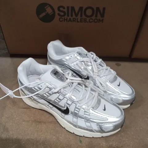 NIKE SNEAKERS, WHITE & SILVER, UK 8.5 (US 9.5)