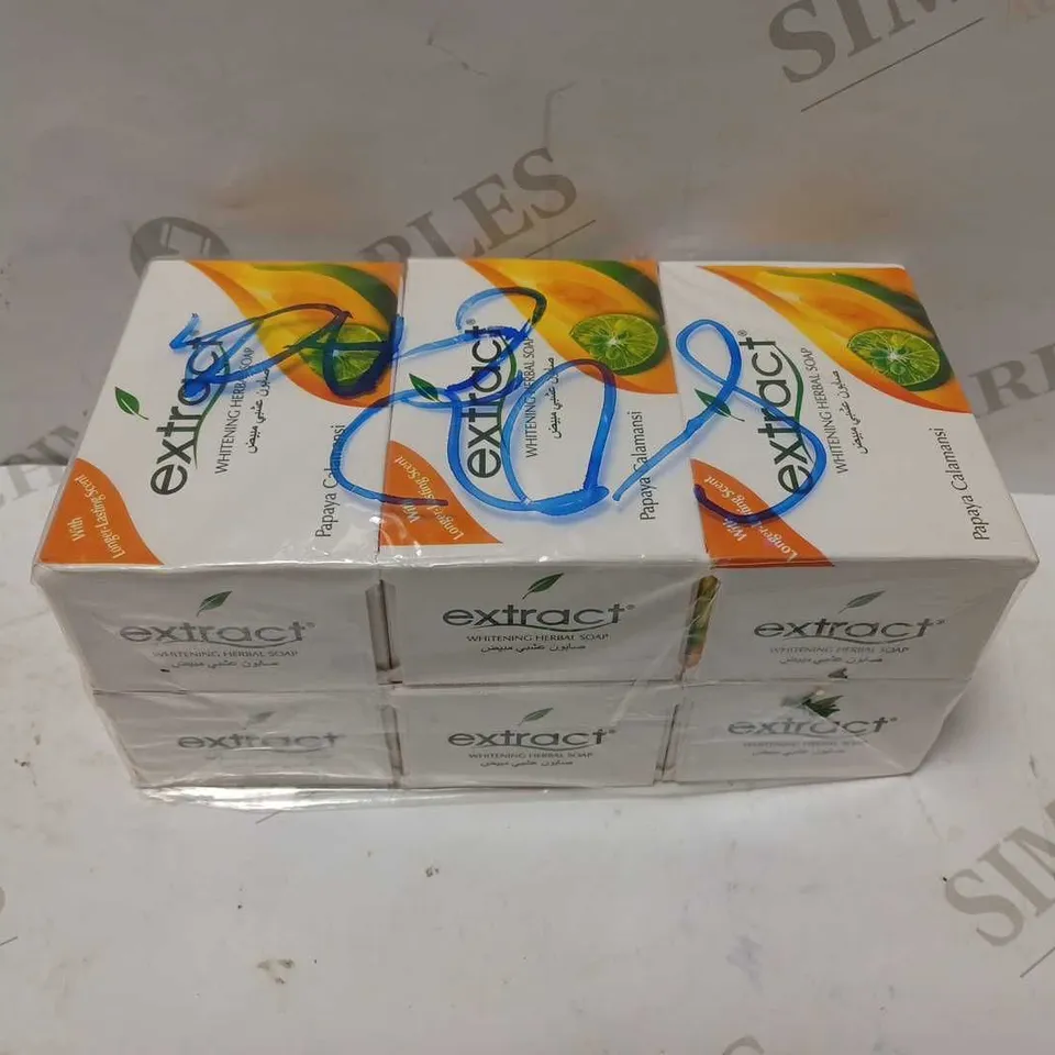 LOT OF 6 EXTRACT WHITENING HERBAL SOAP PAPAYA CALAMANSI SOAP
