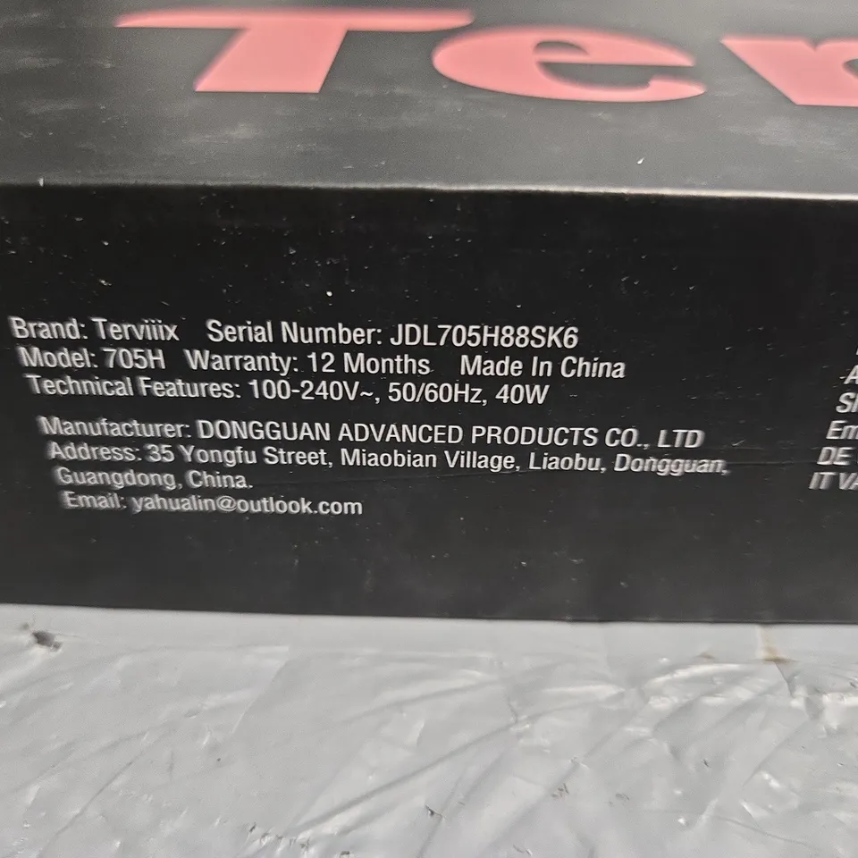 TERVIIIX IONIC HAIR STRAIGHTEN BRUSH – MODEL 705H