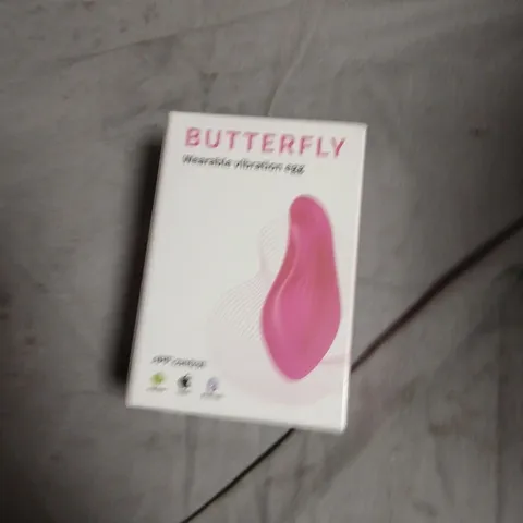 APPROXIMATLY 4 X BUTTERFLY WEARABLE VIBRATION EGG - PINK BOXED