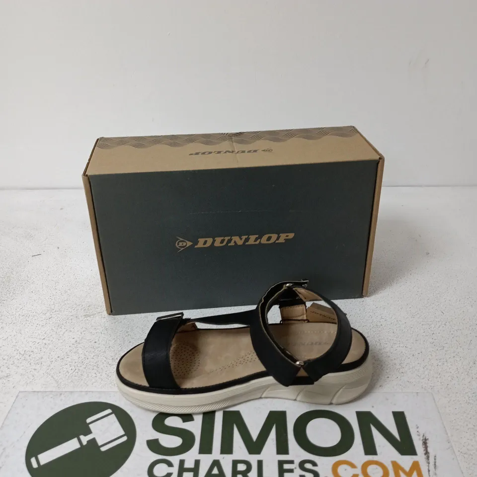 BOXED DUNLOP SERAFINA DLP198 BLACK SANDALS - UK SIZE 3