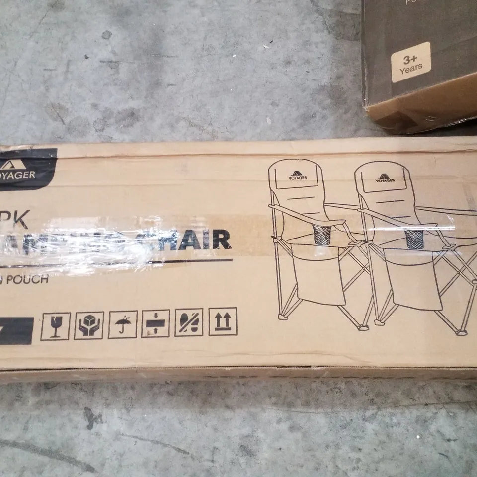 BOXED VOYAGER 2PK CAMPING CHAIR WITH POUCH - NAVY