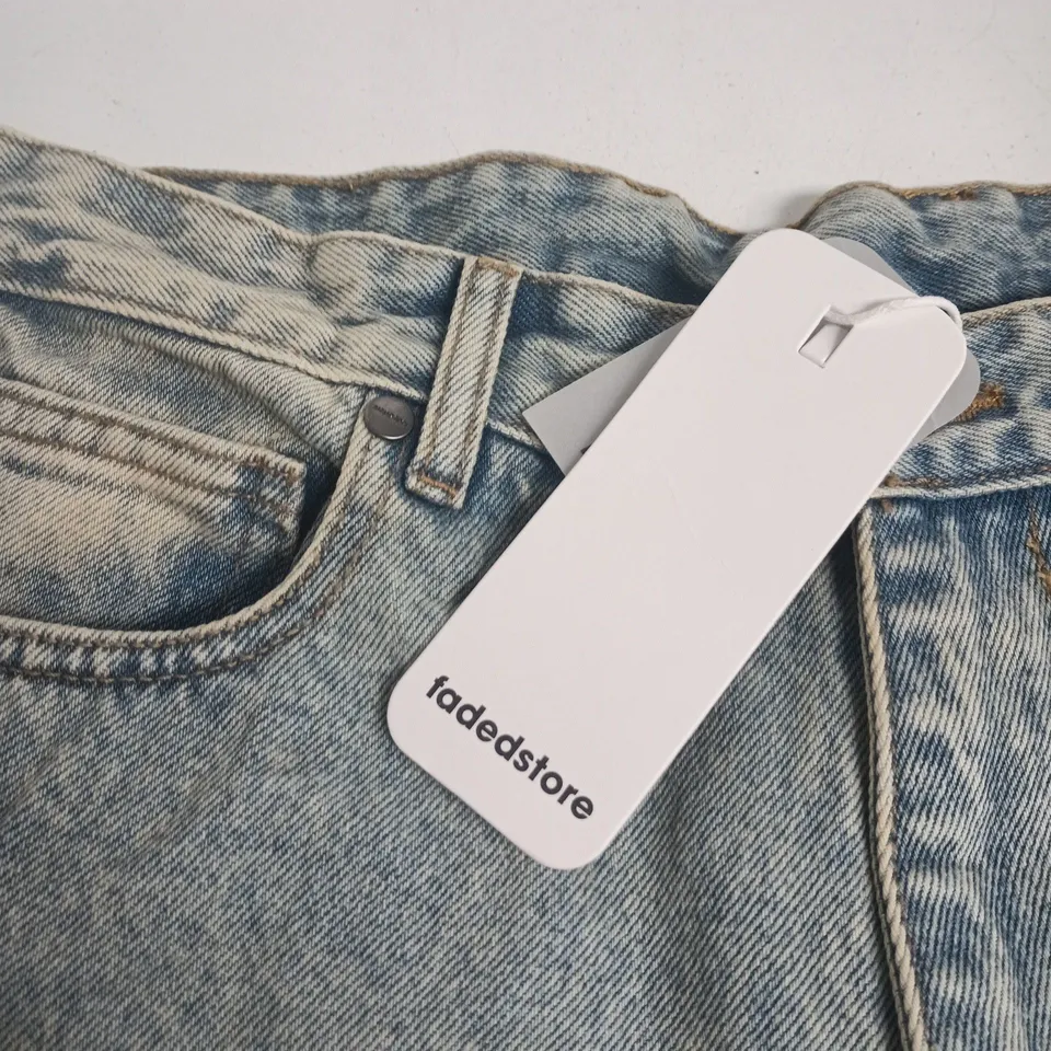 FADEDSTORE CARPENTER DENIM SHORTS – WASHED BLUE, SIZE S