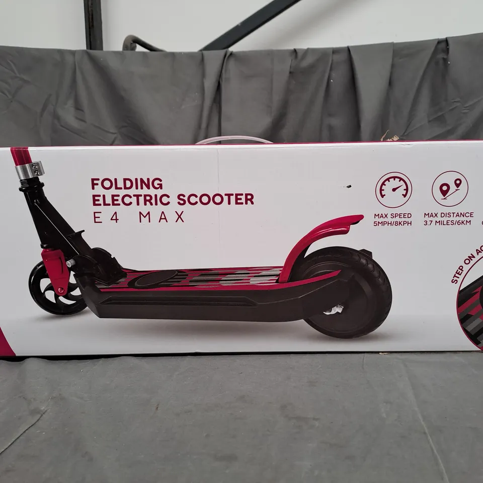 BOXED ZINC E4 MAX ELECTRIC SCOOTER IN PINK  RRP £139.99
