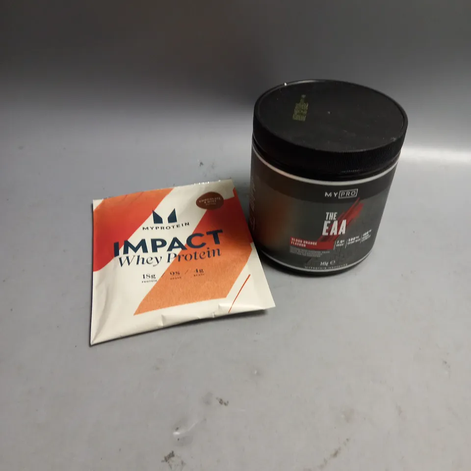 MYPROTEIN THE EAA FOOD SUPPLEMENT AND SAMPLE SACHET