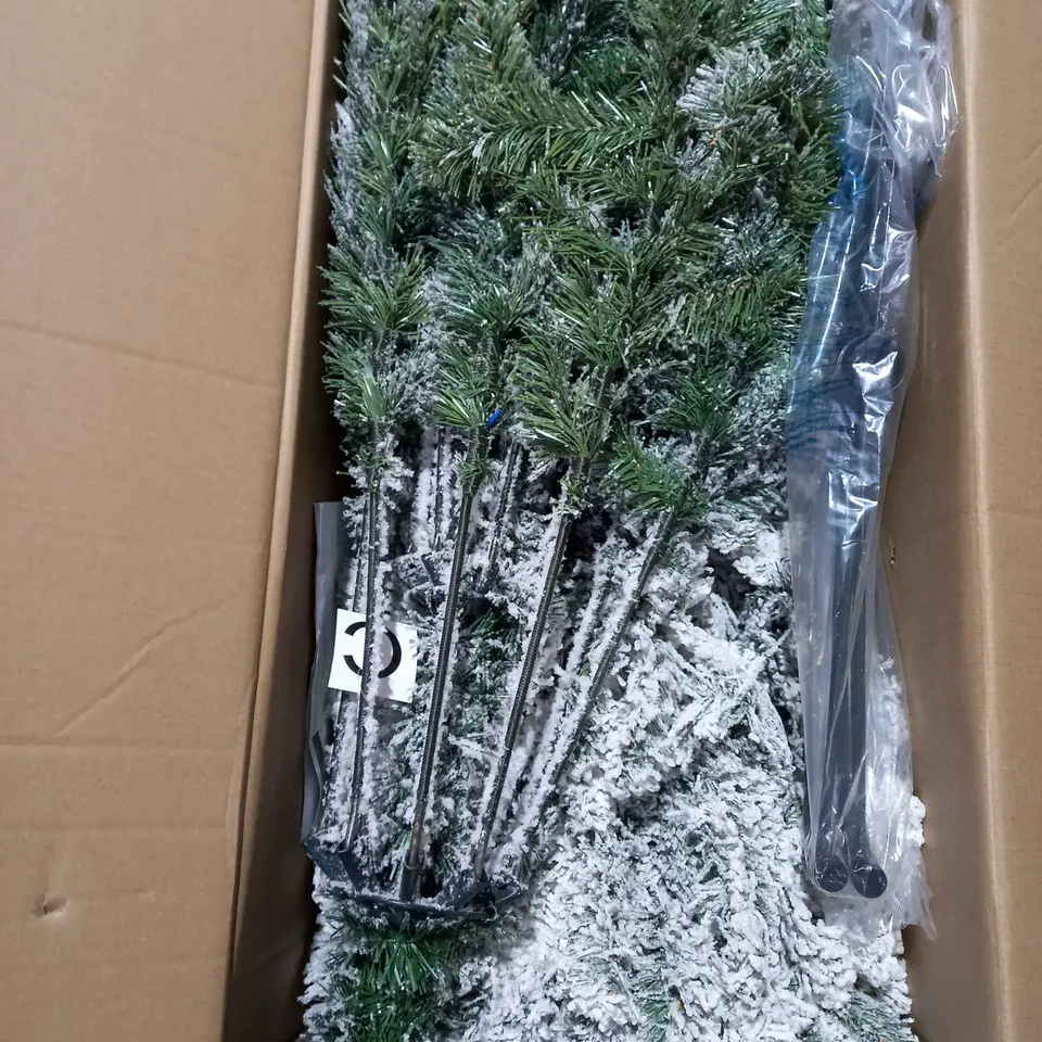 BOXED 8FT FLOCKED EMPEROR CHRISTMAS TREE - COLLECTION ONLY RRP £189.99