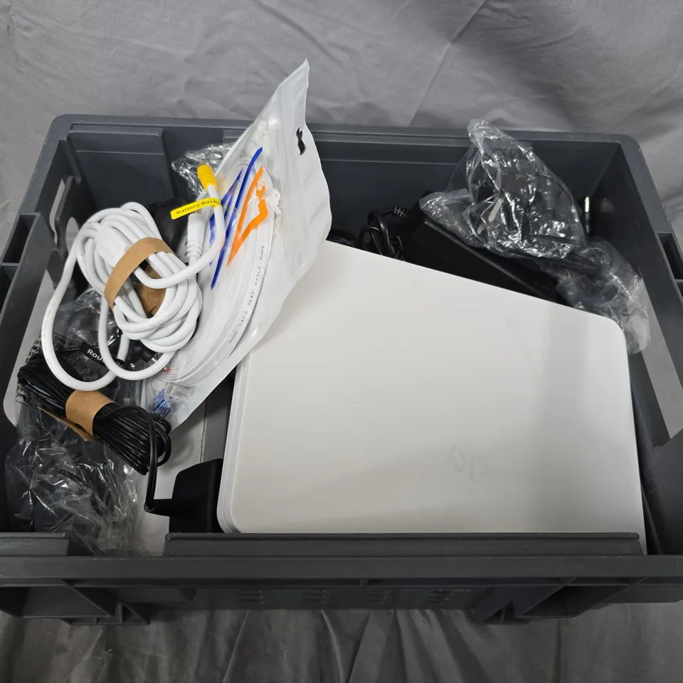 APPROXIMATELY 20 ASSORTED HOUSEHOLD ITEMS TO INCLUDE HIFI BOXES, ASSORTED CABLES AND REMOTE CONTROLS