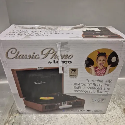 BOXED LENCO CLASSIC PHONO BLUETOOTH TURNTABLE