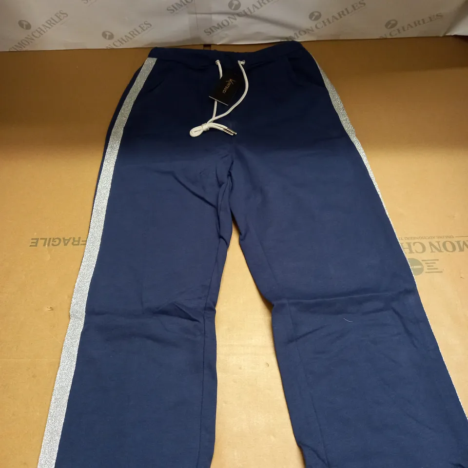 KINTSUGI WOMENS NAVY BLUE JOGGERS SIZE 8