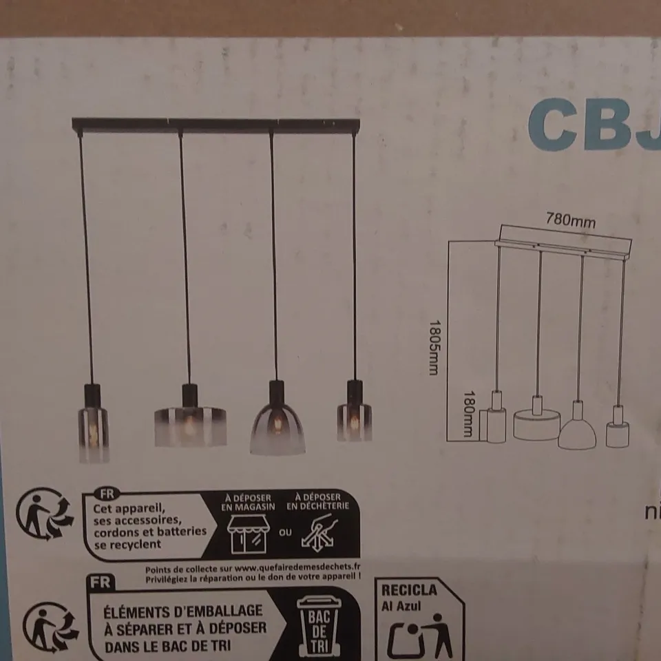 BOXED 4-LIGHT PENDANT LIGHT
