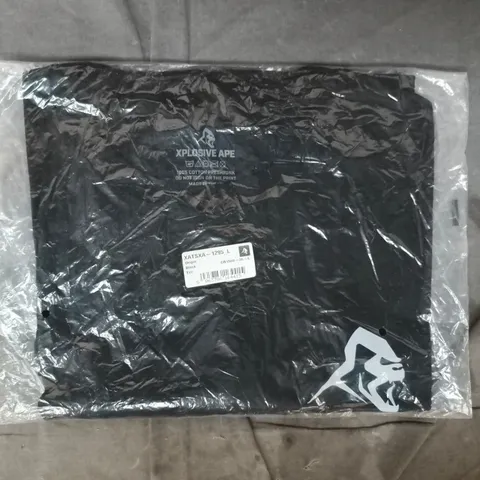 bagged xplosive ape origin t-shirt in black size large