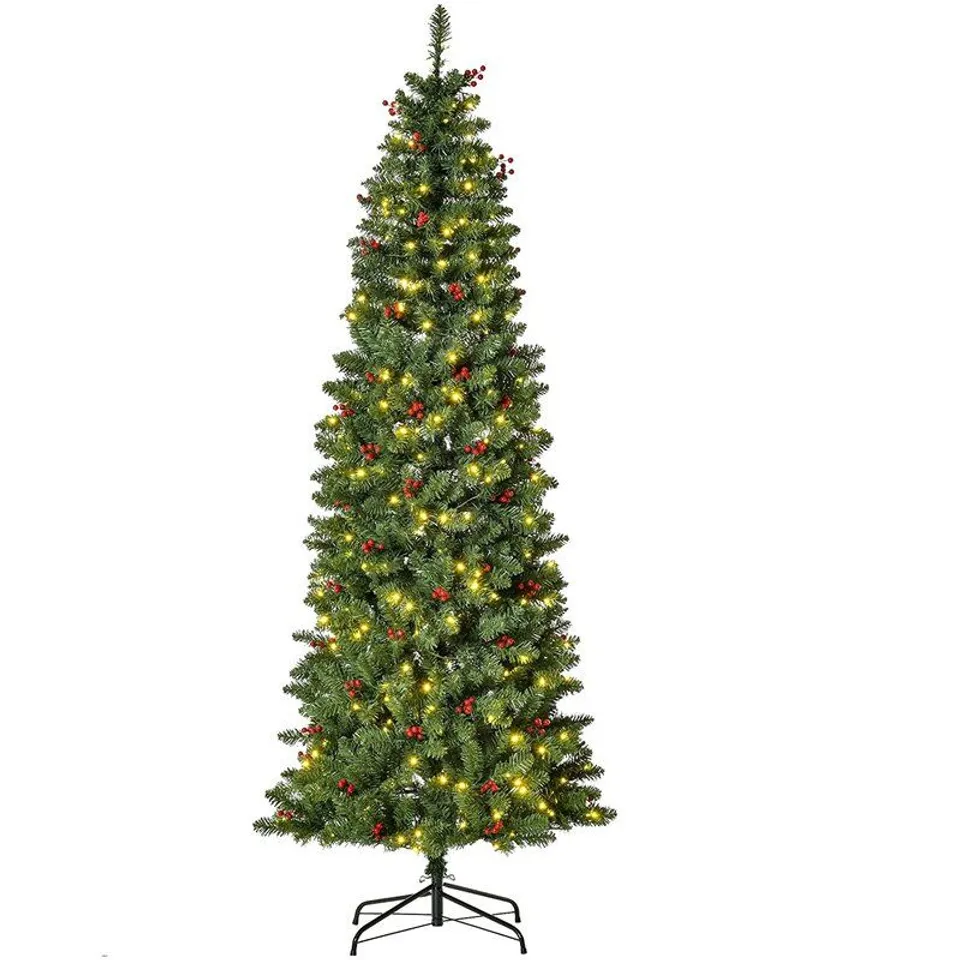 4' H SLENDER GREEN/WHITE PINE FLOCKED CHRISTMAS TREE