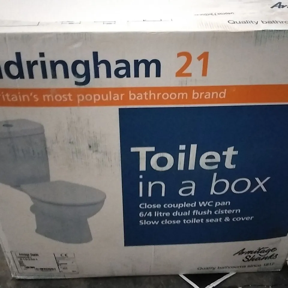 BOXED ARMITAGE SHANKS SANDRINGHAM 21 TOILET IN A BOX