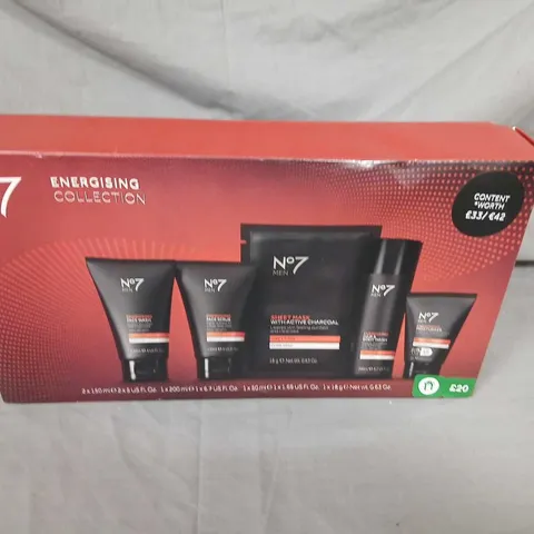TWO BOXED NO7 MEN ENERGISING COLLECTION SKINCARE SETS