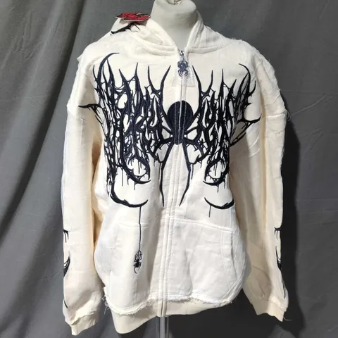 COOL SHIRTZ WEAVER HOODED ZIPUP JACKET – CREAM, SIZE M