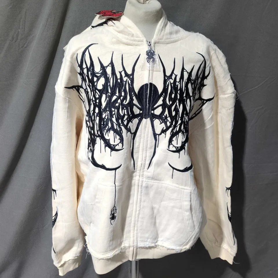 COOL SHIRTZ WEAVER HOODED ZIPUP JACKET – CREAM, SIZE M