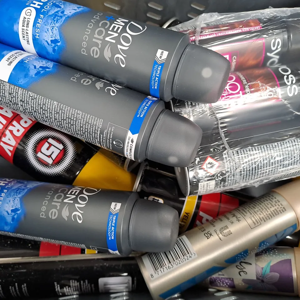 APPROXIMATELY 10 ASSORTED AEROSOL ITEMS IN INCLUDE AIR FRESHENER, SPRAY PAINT, ANTI-PERSPIRANT, ETC - COLLECTION ONLY