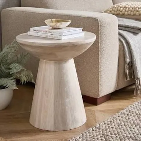BOXED DRUM SIDE TABLE - NATURAL