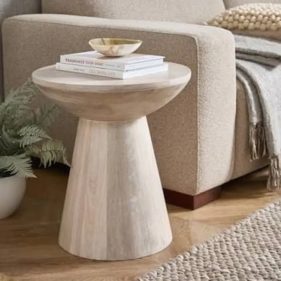 BOXED DRUM SIDE TABLE - NATURAL