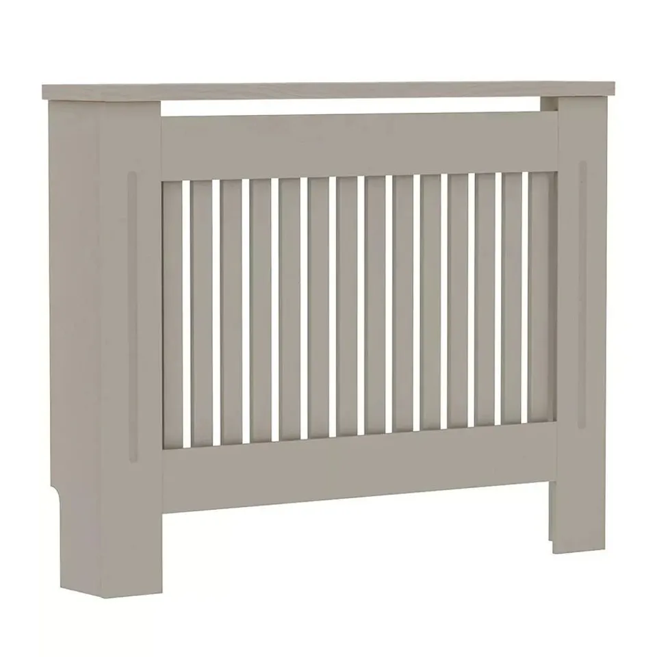 BOXED NEO MEDIUM GREY DECORATIVE WOODEN RADIATOR COVER (1 BOX)