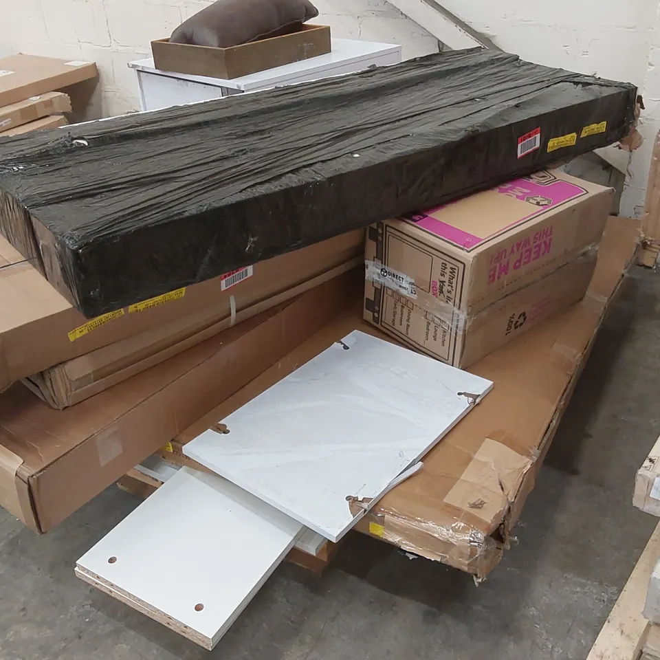 PALLET OF ASSORTED FURNITURE PARTS AND HOMEWARE PRODUCTS