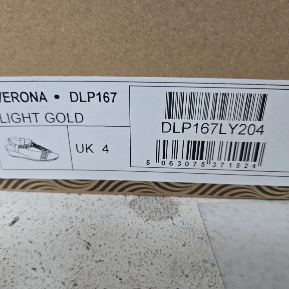 DUNLOP VERONA DLP167 LIGHT GOLD WOMEN’S SANDALS – UK 4