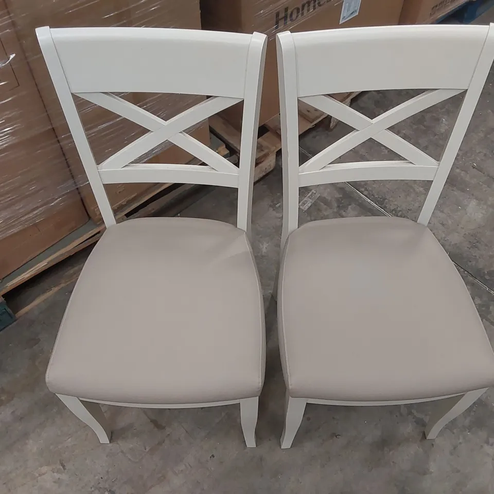 PAIR OF DESIGNER CROSS BACK 