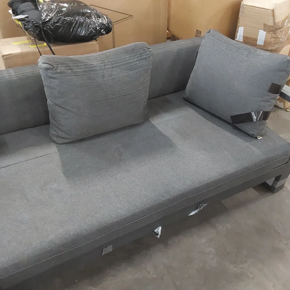 SOMERBY METAL FRAME PATIO CORNER SOFA SET WITH CUSHIONS AND COFFEE TABLE