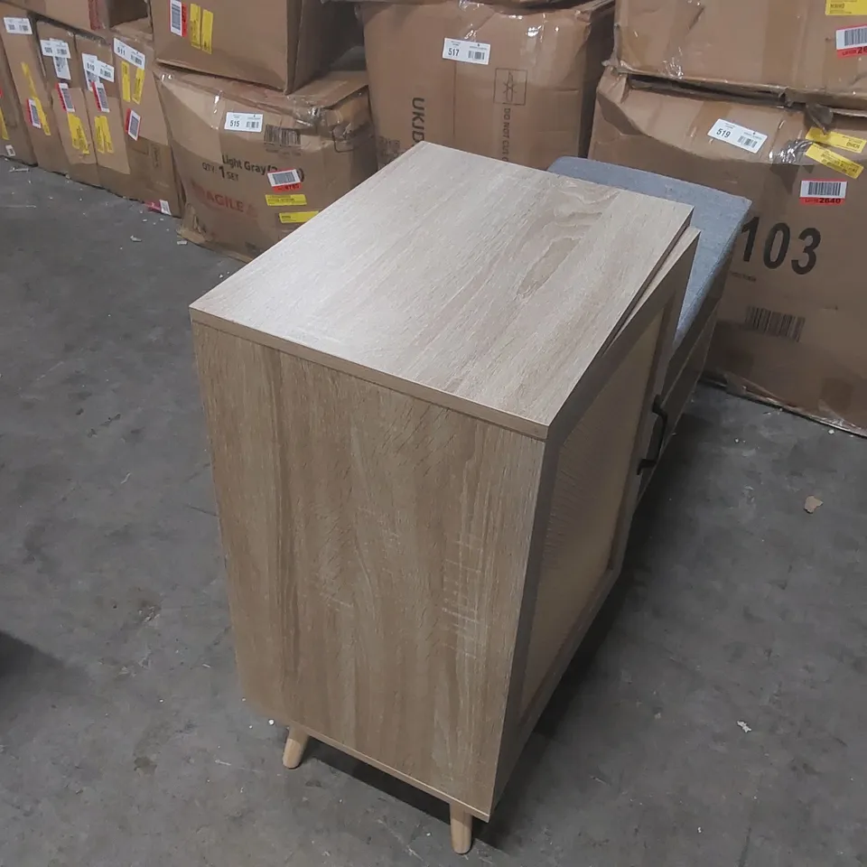 RATTAN SHOE CABINET 2-IN-1 SHOE STORAGE BENCH SHOE RACK CABINET