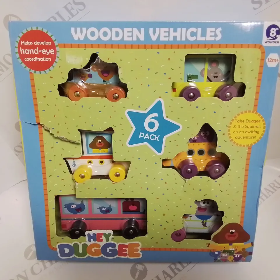 HEY DUGGEE 6-PACK WOODEN VEHICLES