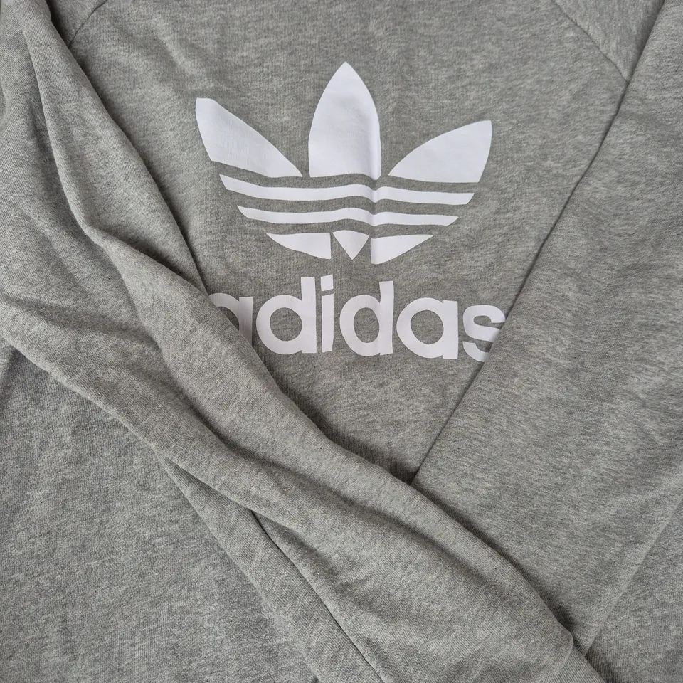 ADIDAS LONG SLEEVE CREW NECK JUMPER IN GREY SIZE XL