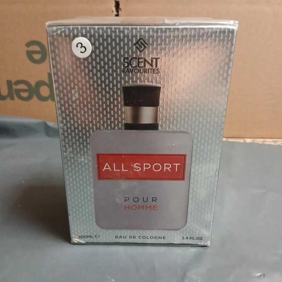 BOXED AND SEALED SCENT FAVOURITES ALL SPORT POUR HOMME EAU DE COLOGNE 100ML